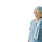 smiling asian cancer patient