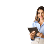 Business woman with tablet