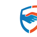 handshake in shield icon