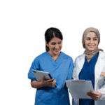 clinical staff chatting