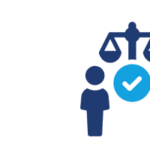 people icons with a checkmark and a balance