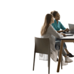 group of health professionals around a table