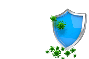 pathogens blocked by a shield