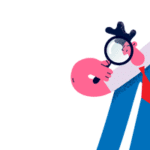 illustrated person looking through magnifying glass