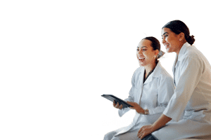 two young female researchers