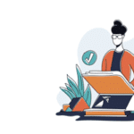 woman working at office
