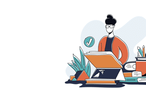 woman working at office