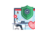 illustration of professionals around data security ops