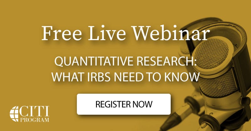 Free Live Webinar on Quantitative Research for IRBs