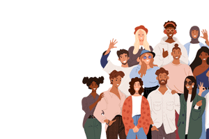 group of diverse students