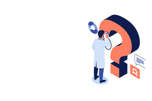 doctor at question mark art
