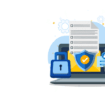 clip art of computer with cloud and shield