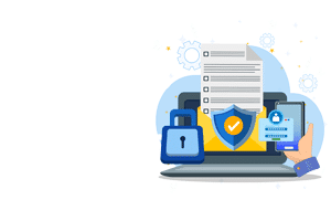 clip art of computer with cloud and shield