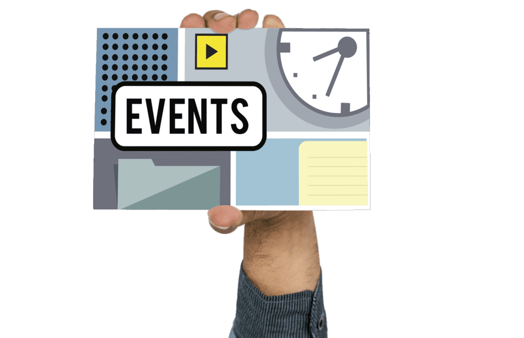 hand holding events flyer