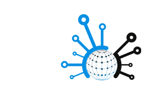 globe icon with communication branches