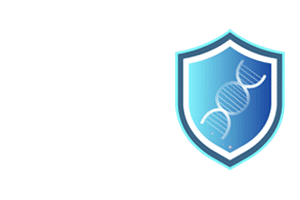 icon of shield with DNA strand inside