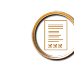 magnifying glass over digital document